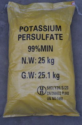 25kg/Kotak Senyawa Senyawa Kalium Persulfat Putih Bubuk Amorf Tidak Bau